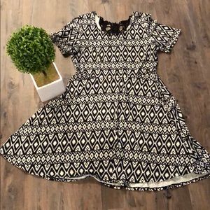 Black and white dress with lace back